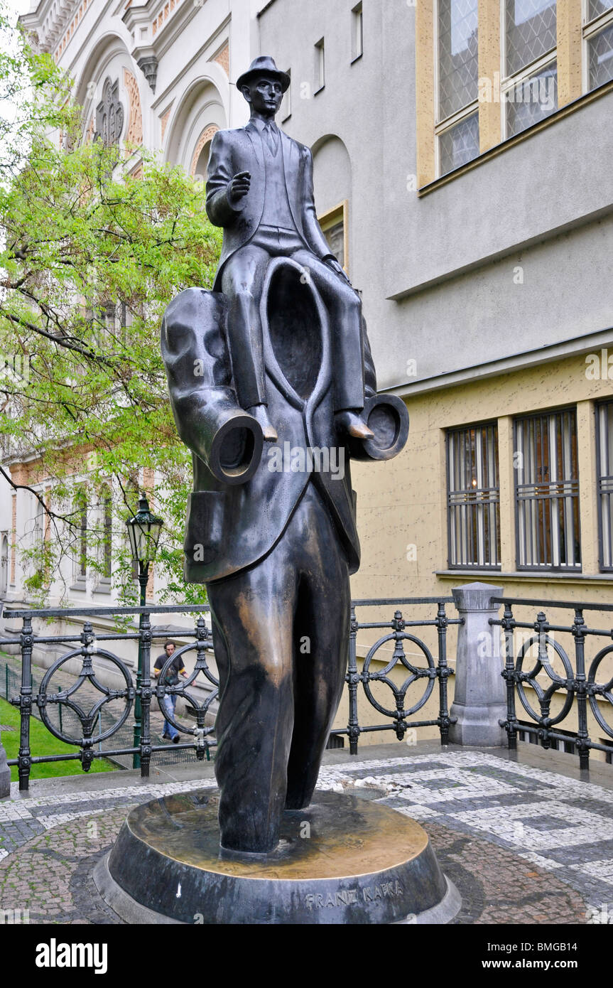 Franz Kafka Statue, Prag-Tschechische Republik-Ost-Europa Stockfoto
