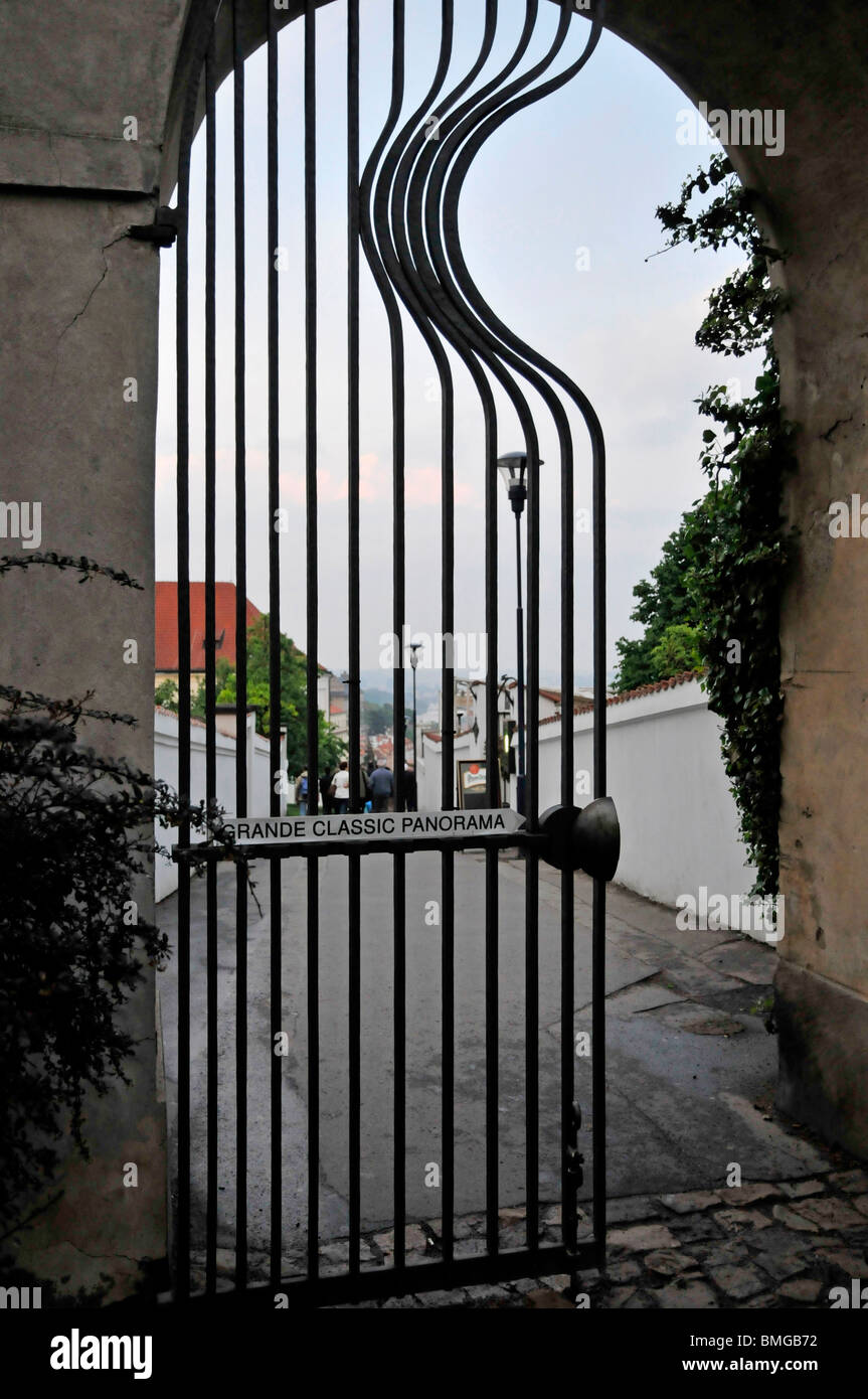 Metal Gate, Prag, Tschechische Republik, Europa Stockfoto