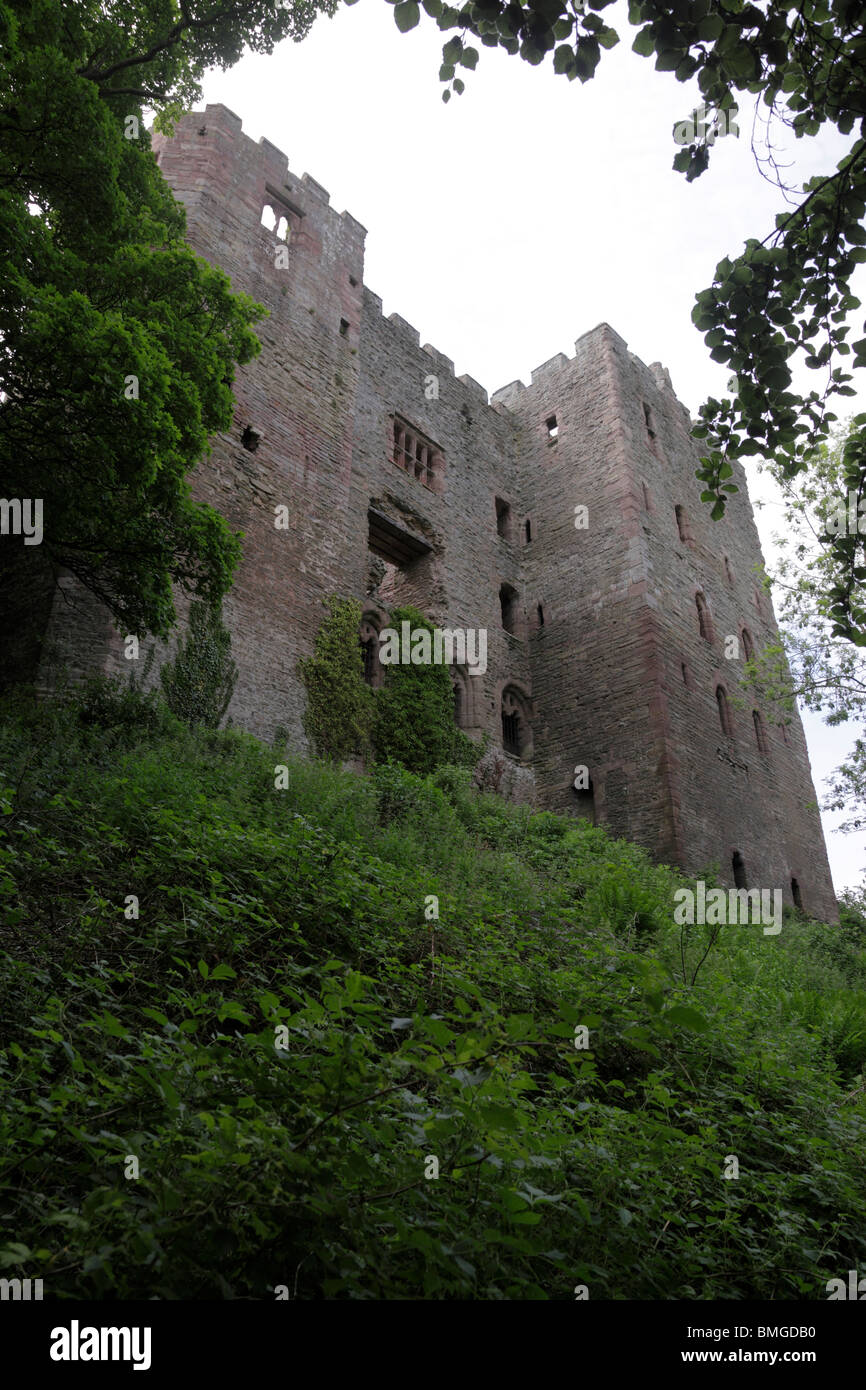 Ludlow Castle eine mittelalterliche Burgruine, die Heimat von großen Festivals das ganze Jahr Ludlow Shropshire UK Stockfoto