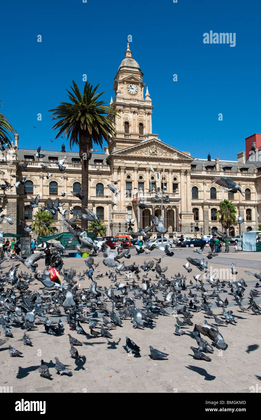 Das Rathaus ein großes Edwardian Gebäude aus 1095 und Grand Parade in Cape Town, South Africa Stockfoto