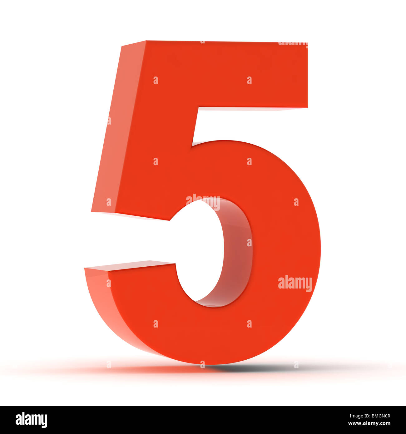 Die Zahl 0 - rotem Kunststoff Stockfoto