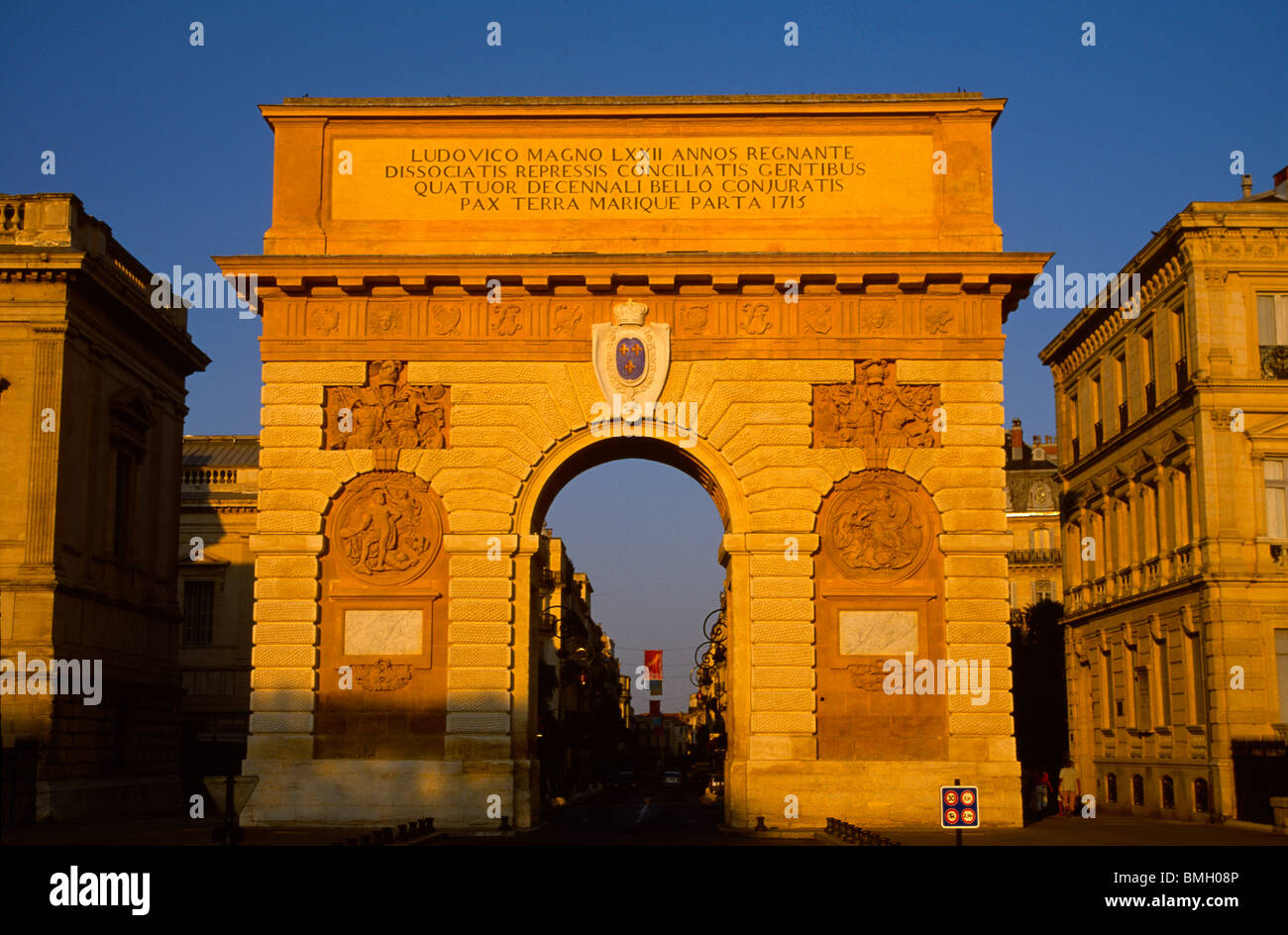 Montpellier Frankreich Languedoc-Roussillon Arc De Triomphe Stockfoto