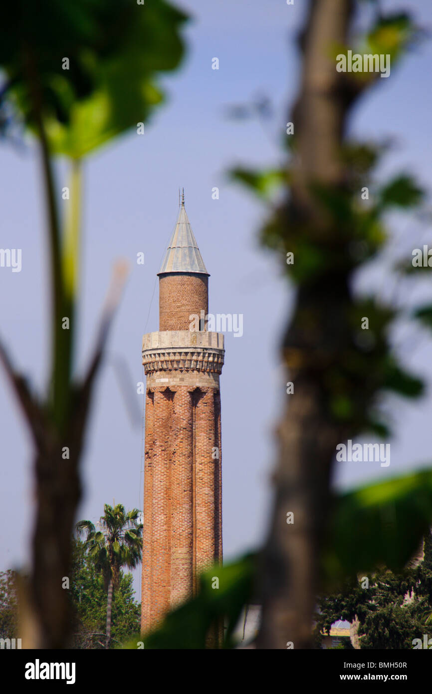 Türkei Antalya - die geriffelte oder verschilft Minarett Yivli Minare Stockfoto