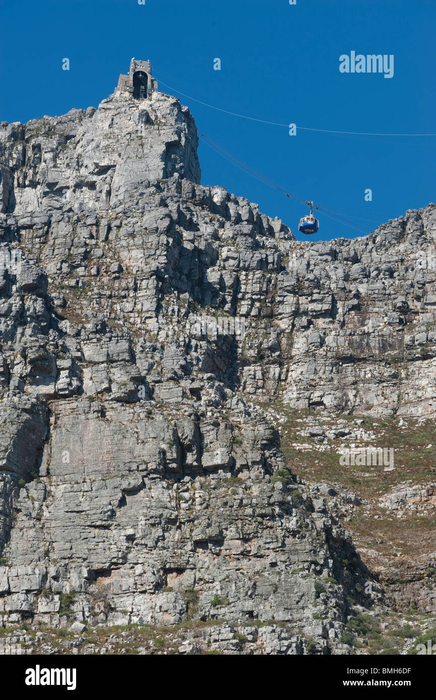 Obere Seilbahnstation Weg Table Mountain Kapstadt Südafrika Stockfoto