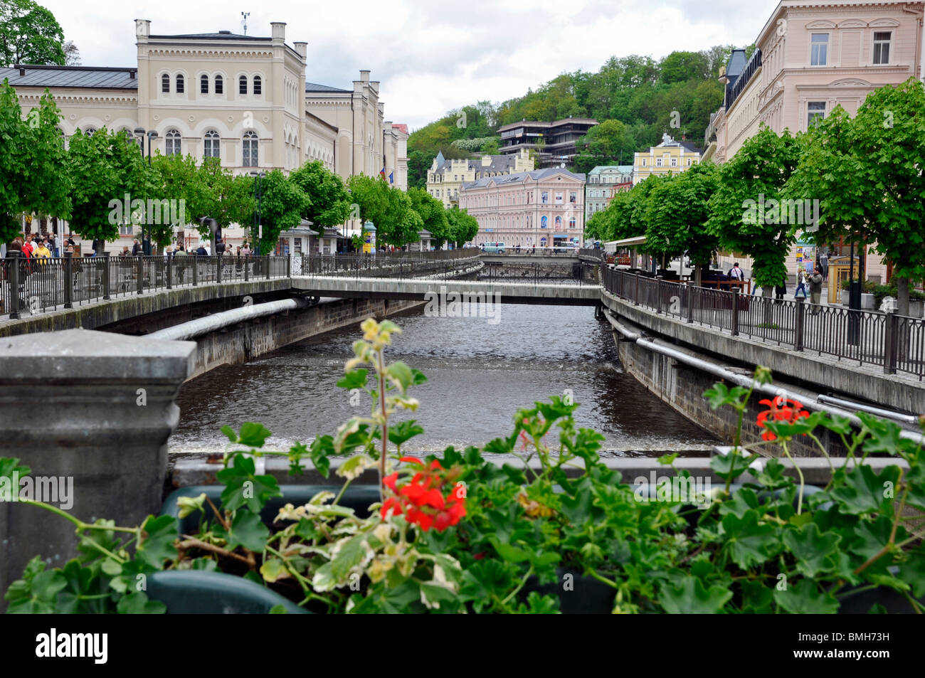 TePla Fluss, Karlovy Vary Tschechien Stockfoto