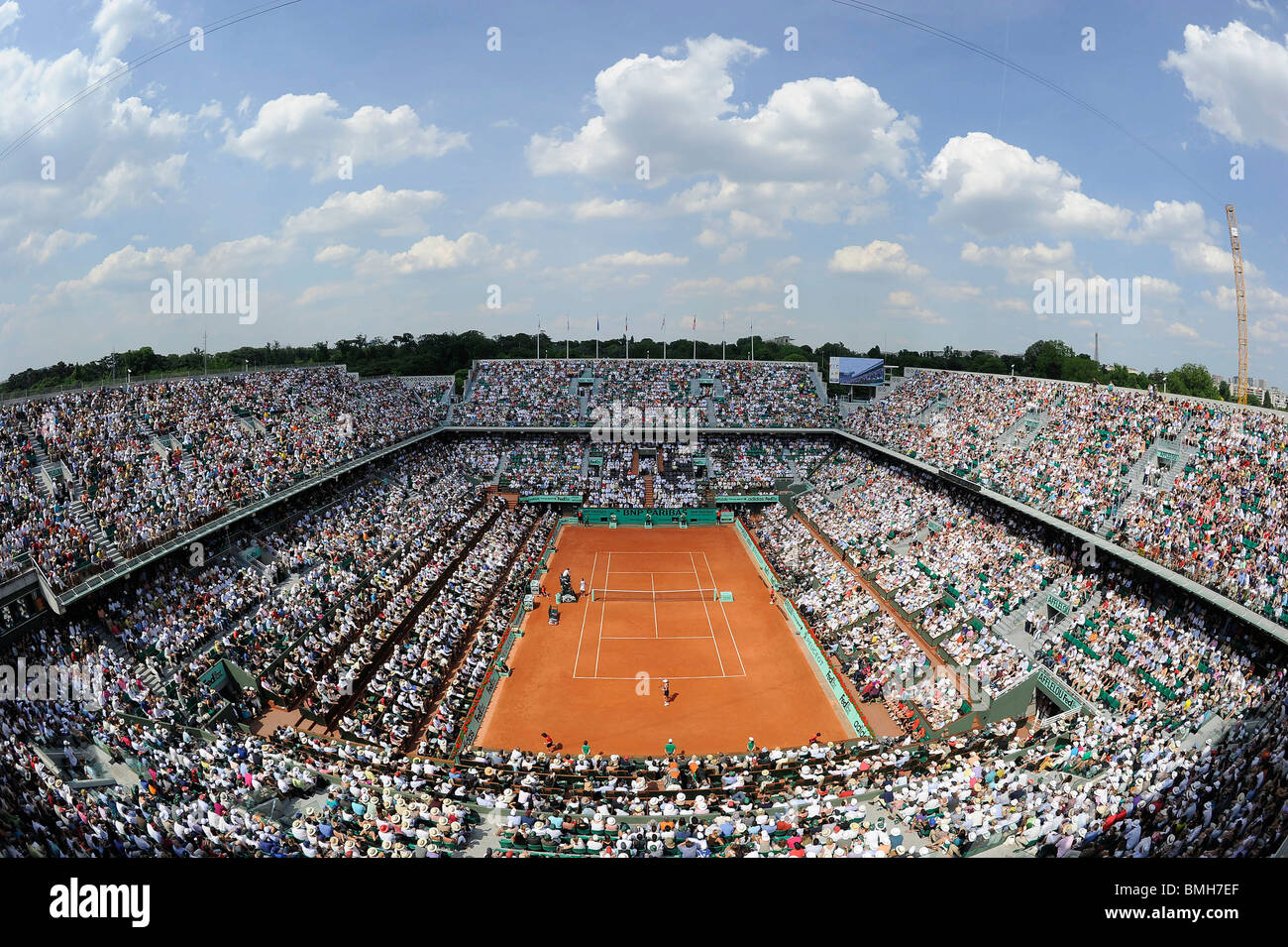 Court Philippe Chatrier bei der French Open 2010 Stockfoto