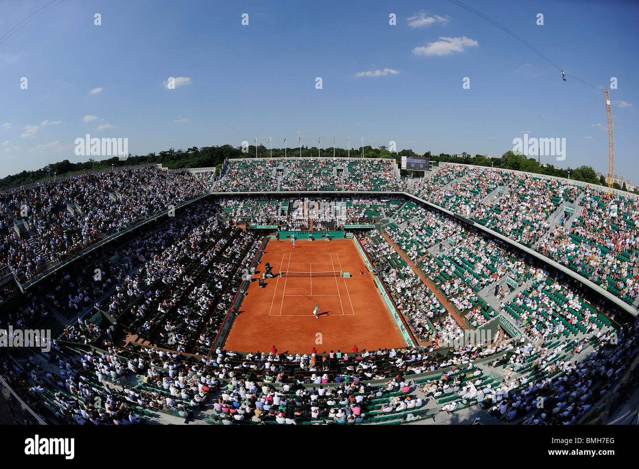 Court Philippe Chatrier bei der French Open 2010 Stockfoto