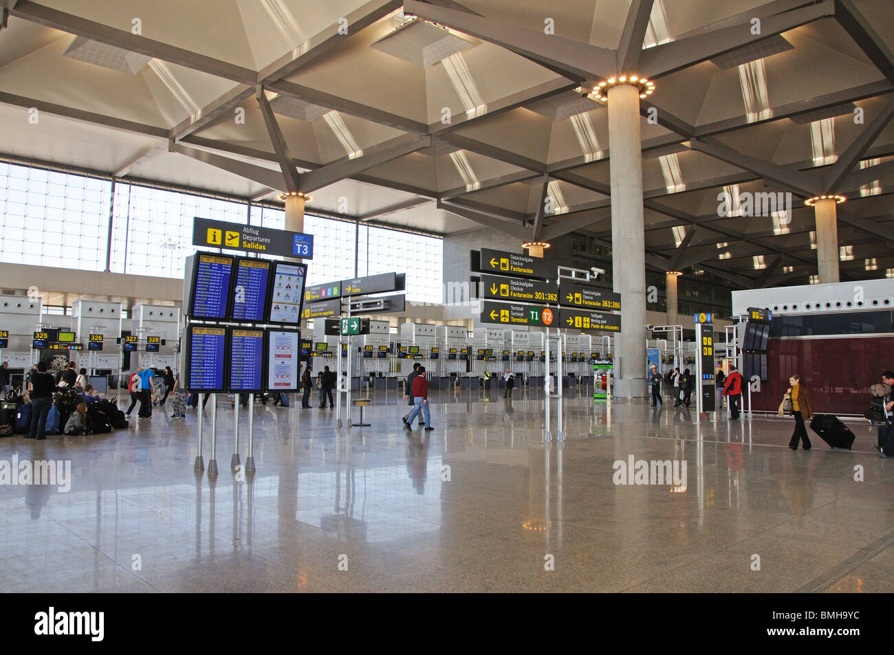 Terminal 3, Flughafen Malaga, Malaga, Costa Del Sol, Provinz Malaga, Andalusien, Südspanien, Westeuropa. Stockfoto