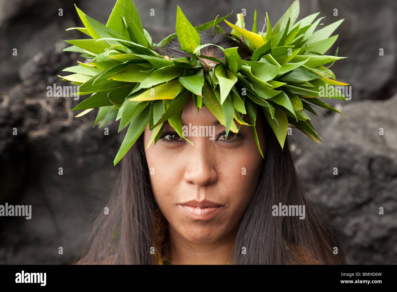 Hawaiian Hula-Tänzerin Stockfoto