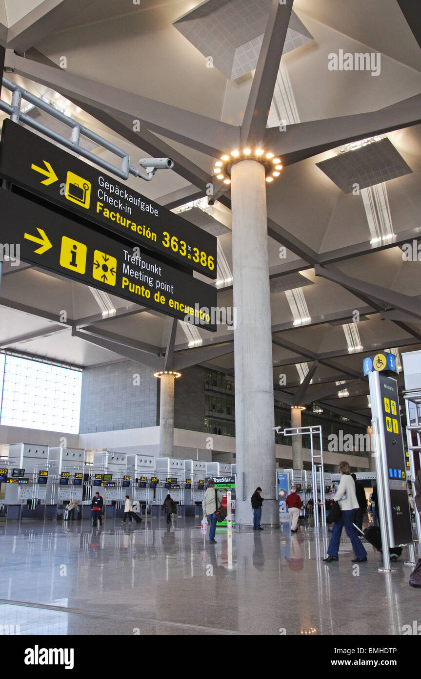 Terminal 3, Flughafen Malaga, Malaga, Costa Del Sol, Provinz Malaga, Andalusien, Südspanien, Westeuropa. Stockfoto