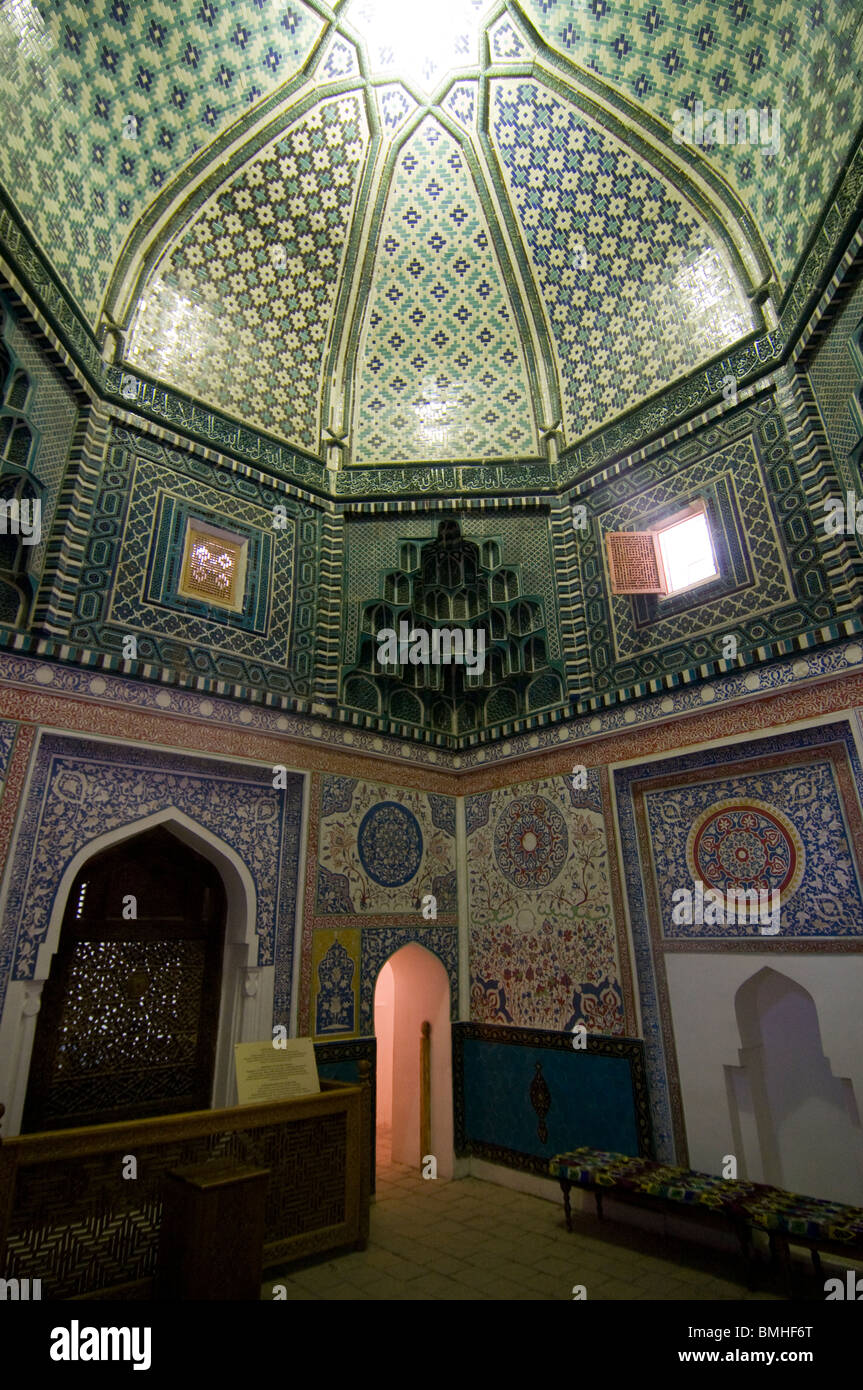 Decke eine Grabstätte Shah-i-Zinda Schreine, Samarkand, Usbekistan Stockfoto