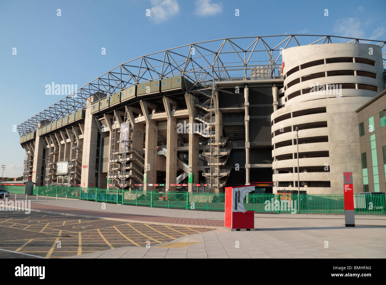 Das Twickenham Rugby Stadium, Heimat der englischen International Rugby, in Süd-west-London, UK. Stockfoto