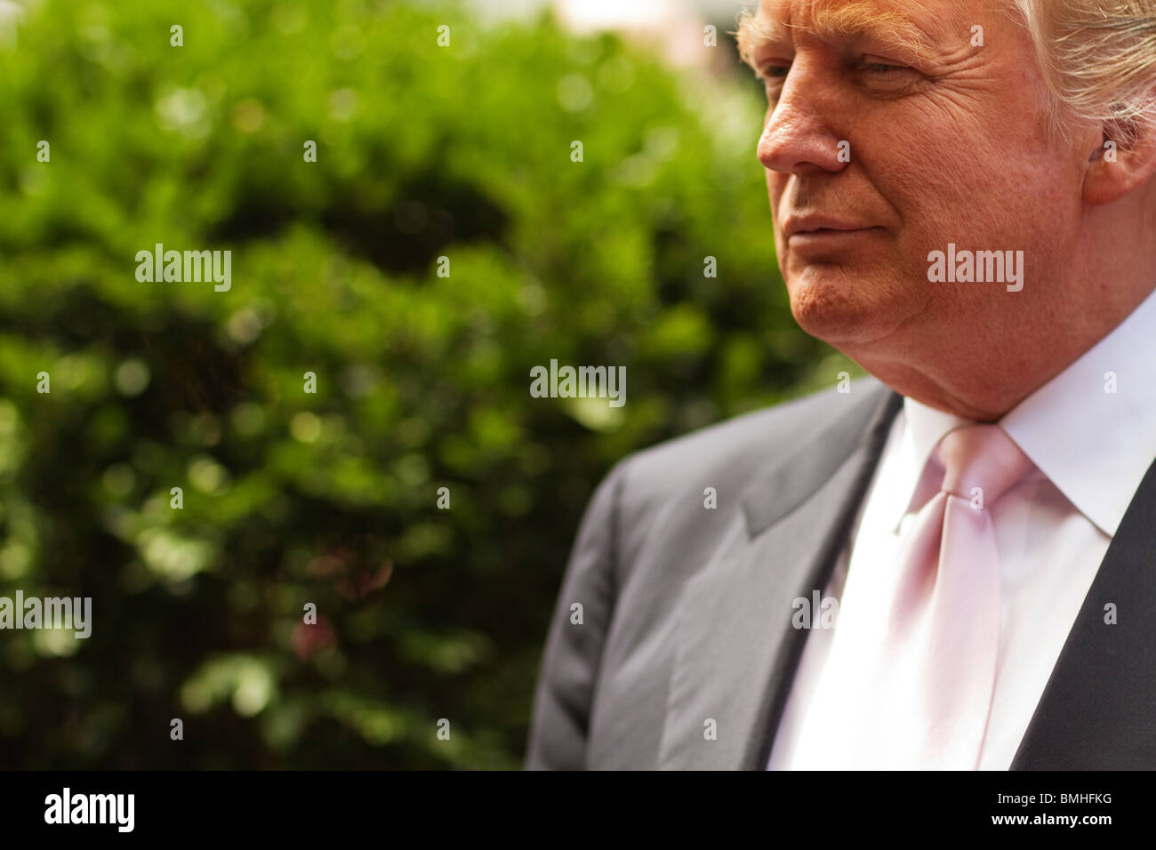 Porträt von Donald Trump vor Trump Tower 8. Juni 2010 Stockfoto