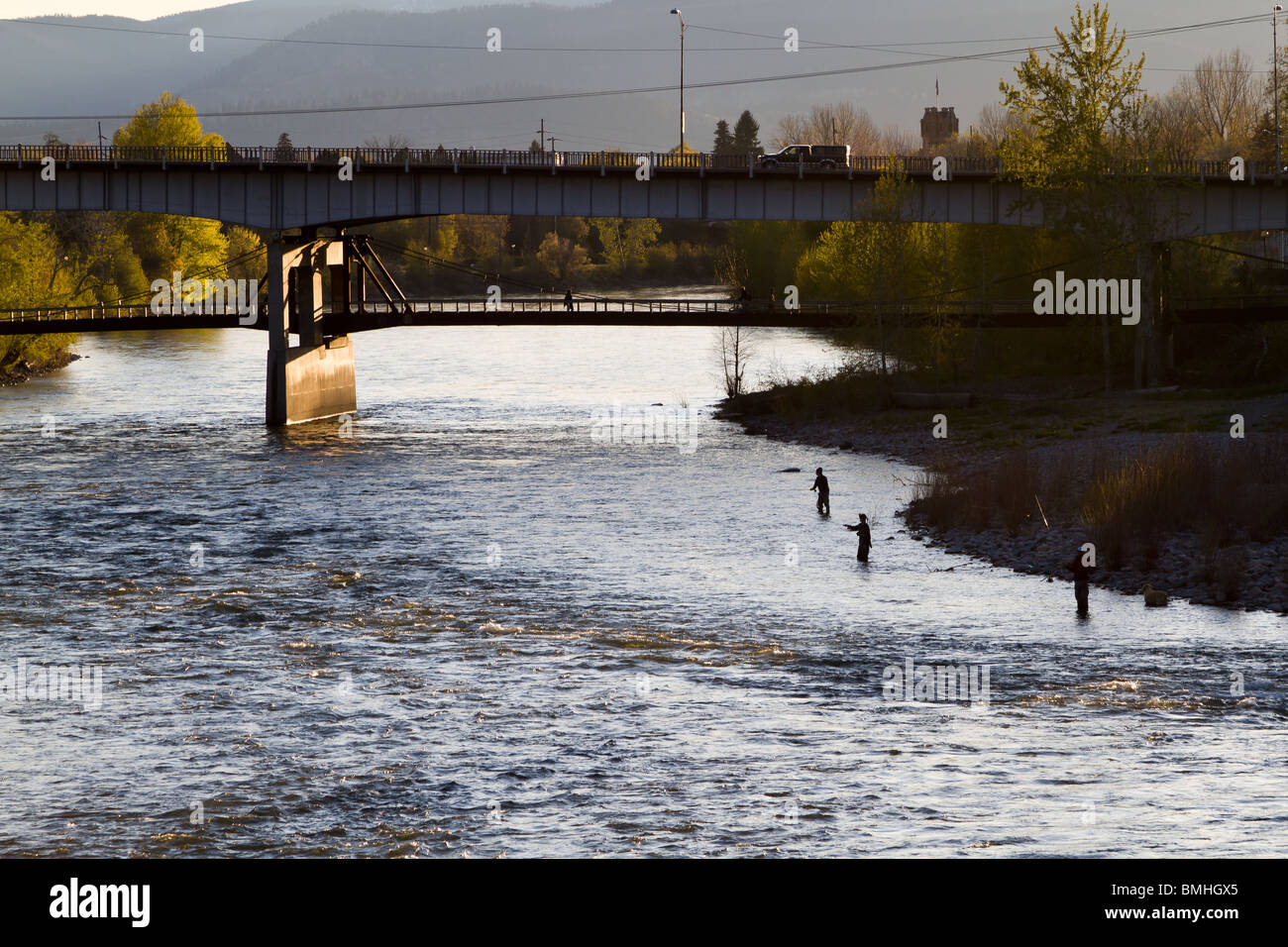 Clark Fork River, Missoula, Montana Stockfoto