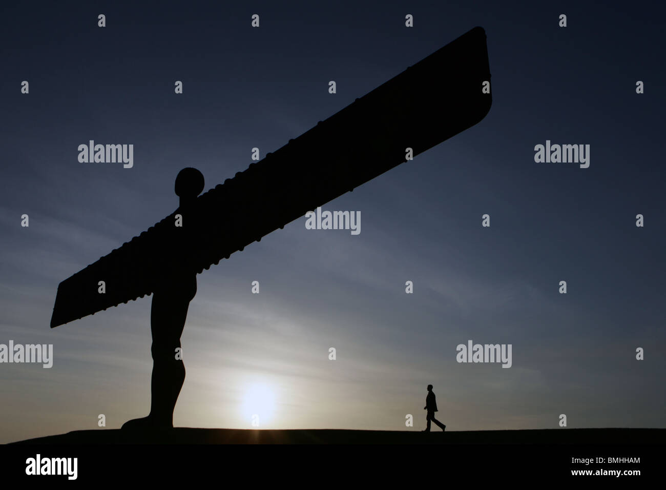 Die Engel des Nordens Skulptur, Gateshead, UK, von Antony Gormley. Stockfoto