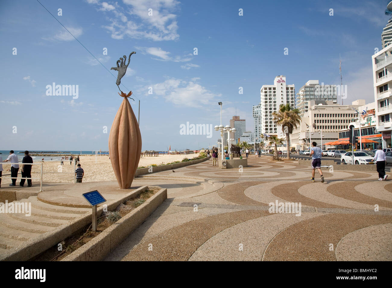 Ha-Tayelet Tel Aviv Esplanade - Israel Stockfoto