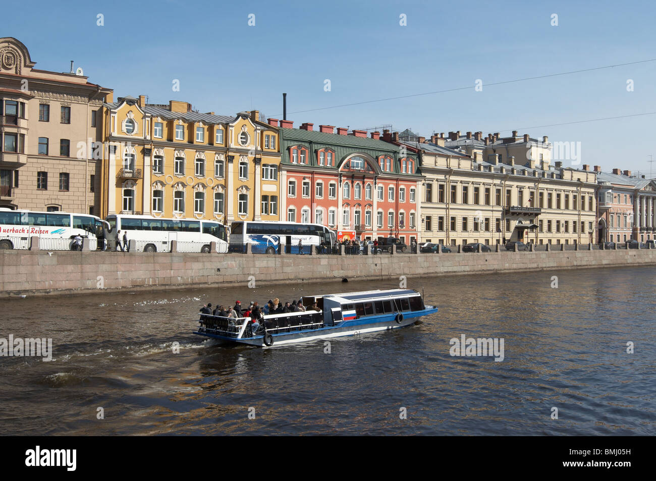 Fluss Fontanka Stockfoto