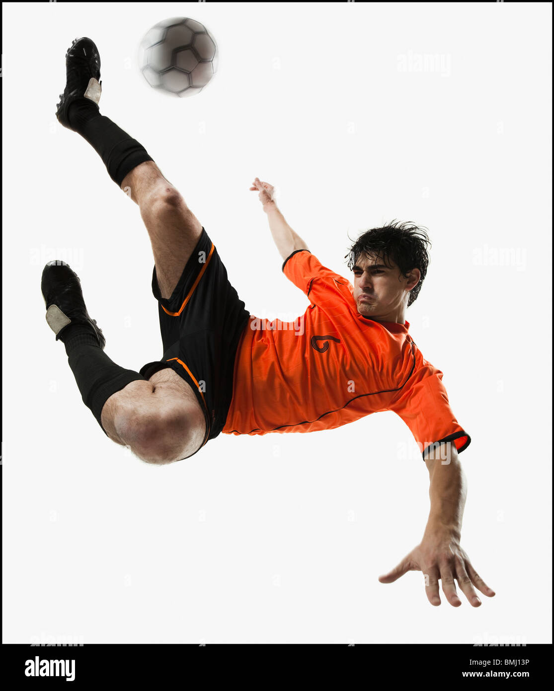 Fußballspieler und-Trainer Stockfoto