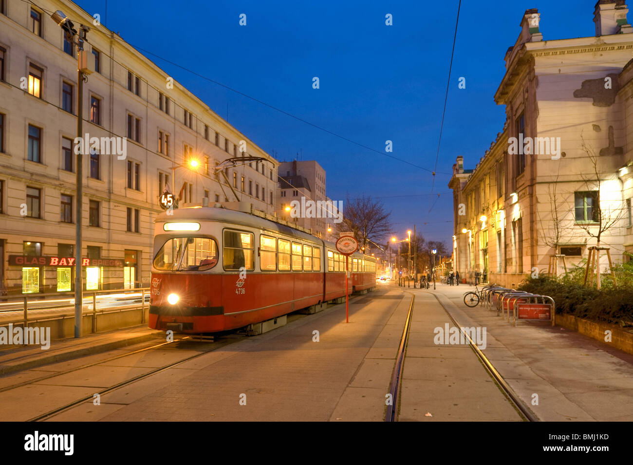 Wien, Berliner - Wien, Straßenbahn Stockfoto