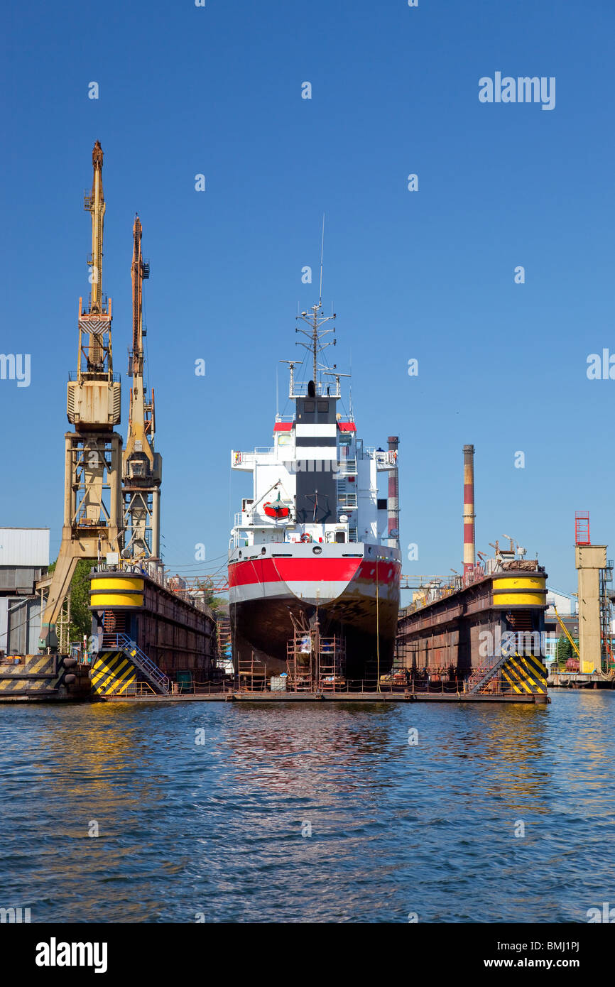 Im Dock der Werft Stockfoto