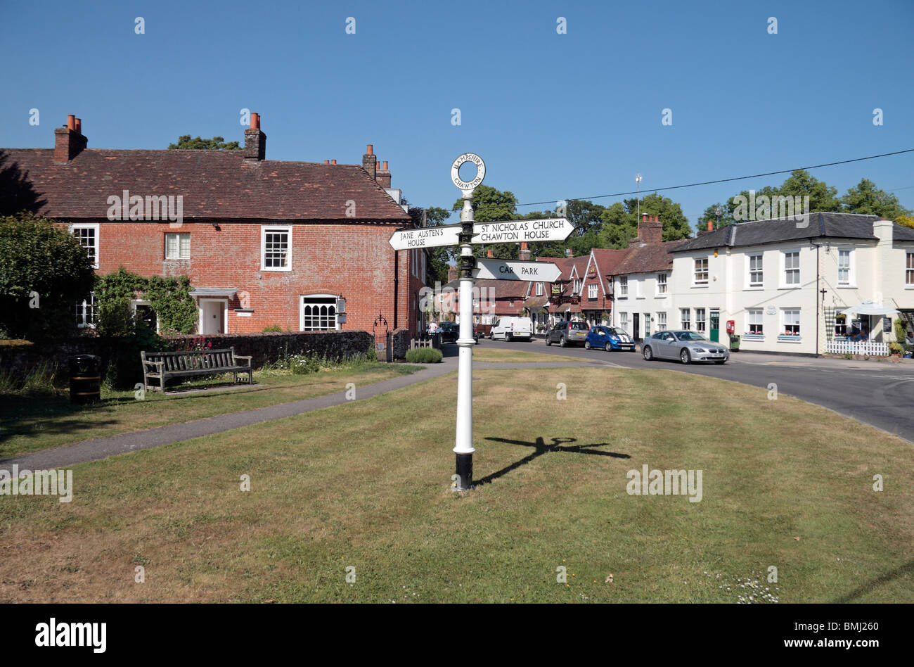 Austens Haus-Museum, in dem malerischen Dorf Chawton, Hampshire, UK. Stockfoto