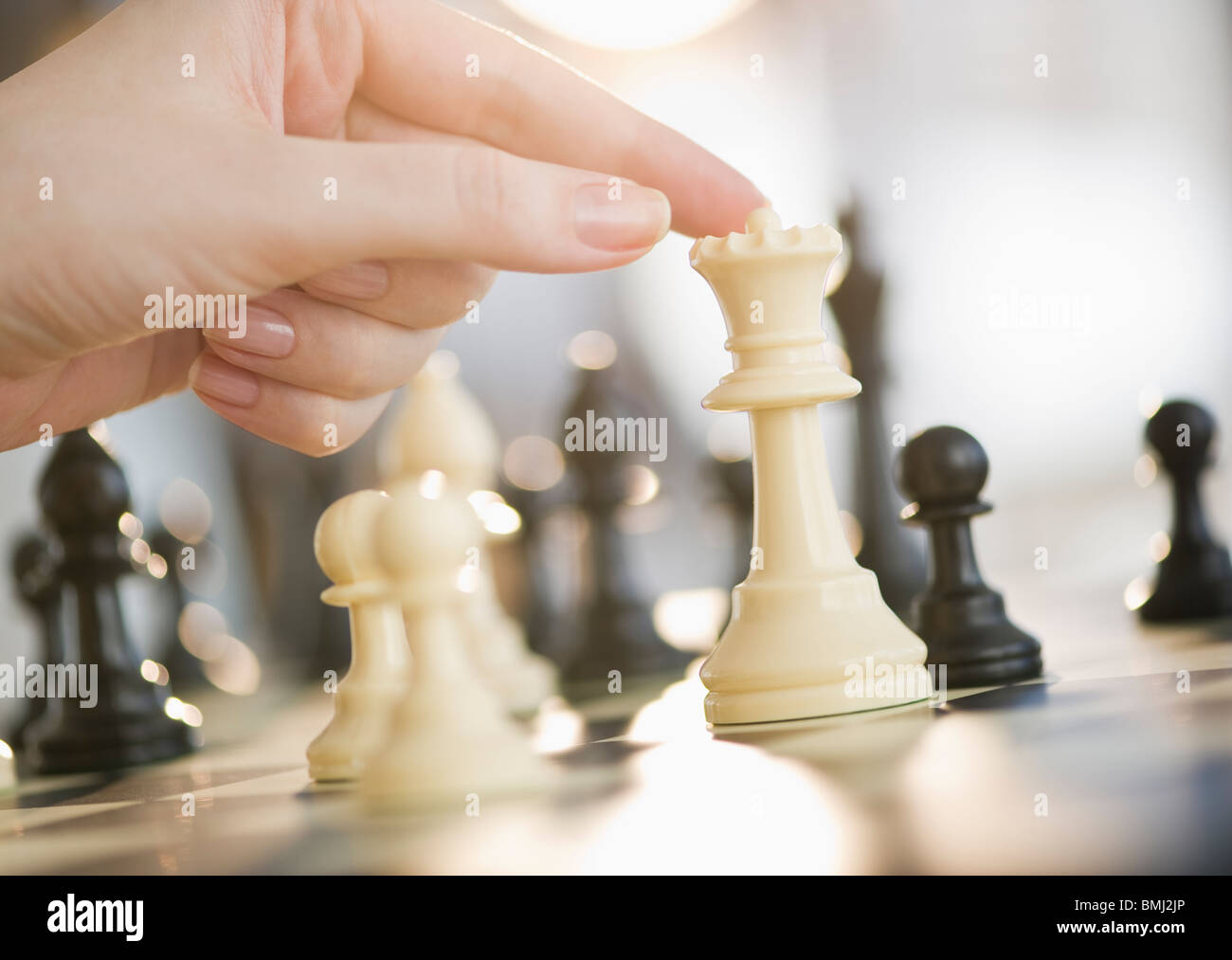 Schach spielen Stockfoto