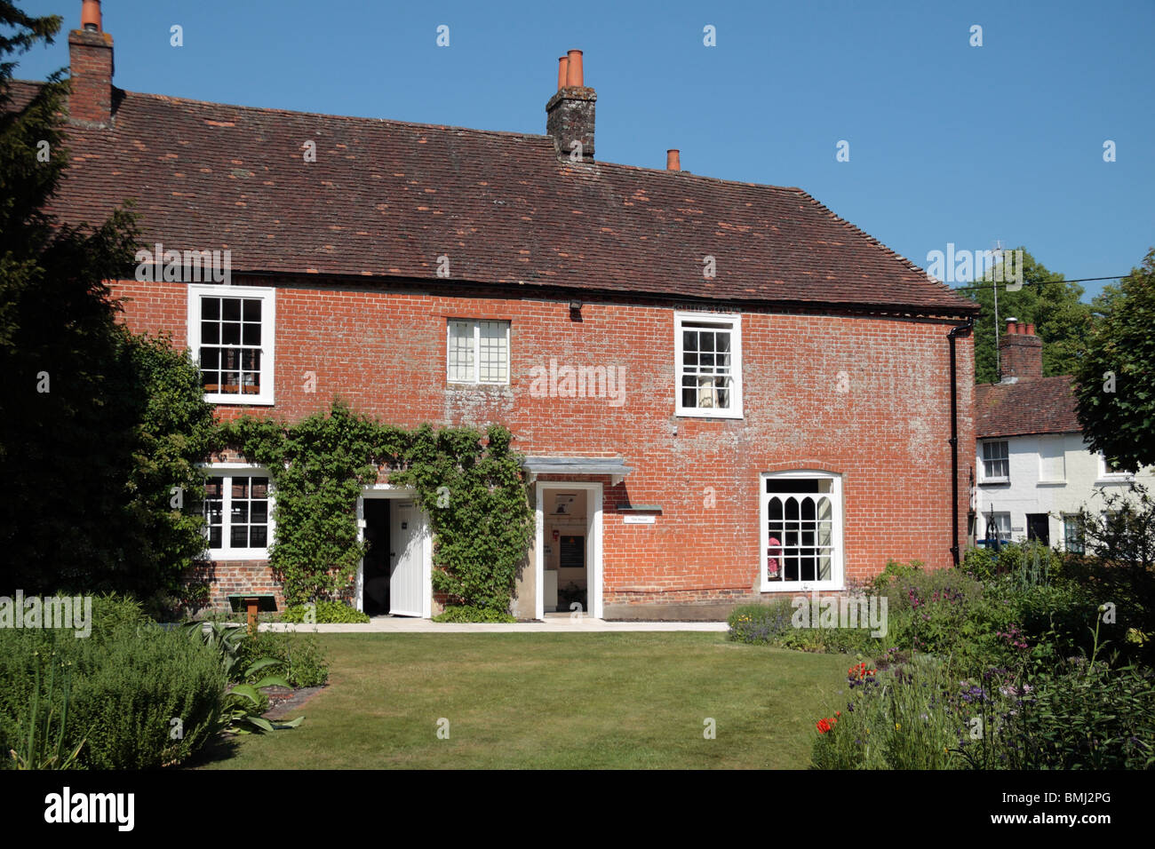 Austens Haus-Museum, in dem malerischen Dorf Chawton, Hampshire, UK. Stockfoto
