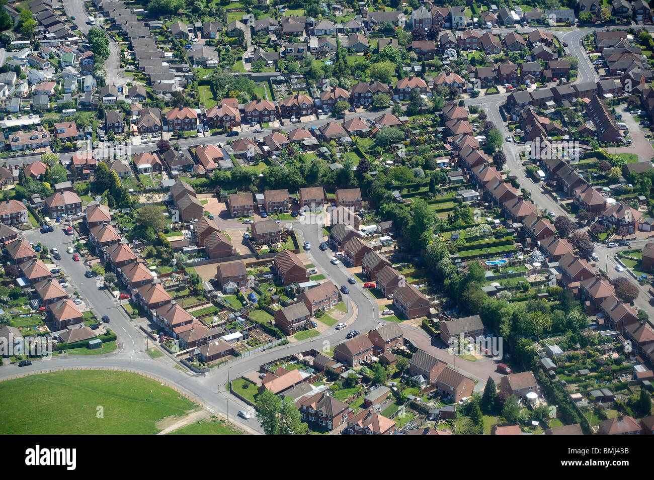 Suburban Großbritannien, Nottingham, East Midlands, England, UK Stockfoto