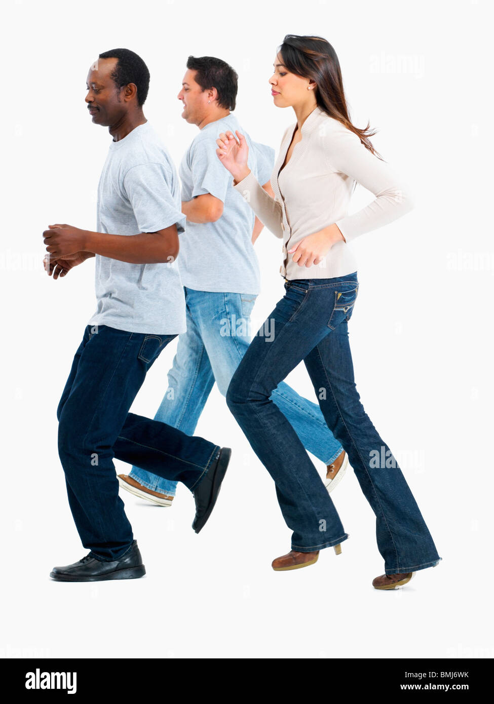 Menschen laufen Stockfoto