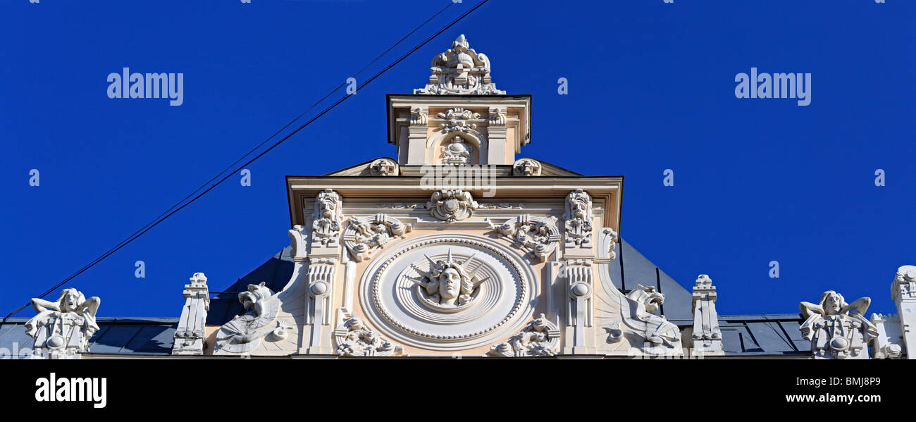 Jugendstilhaus, Riga, Lettland Stockfoto