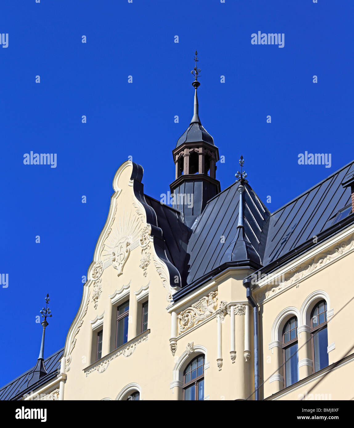 Jugendstilhaus, Riga, Lettland Stockfoto