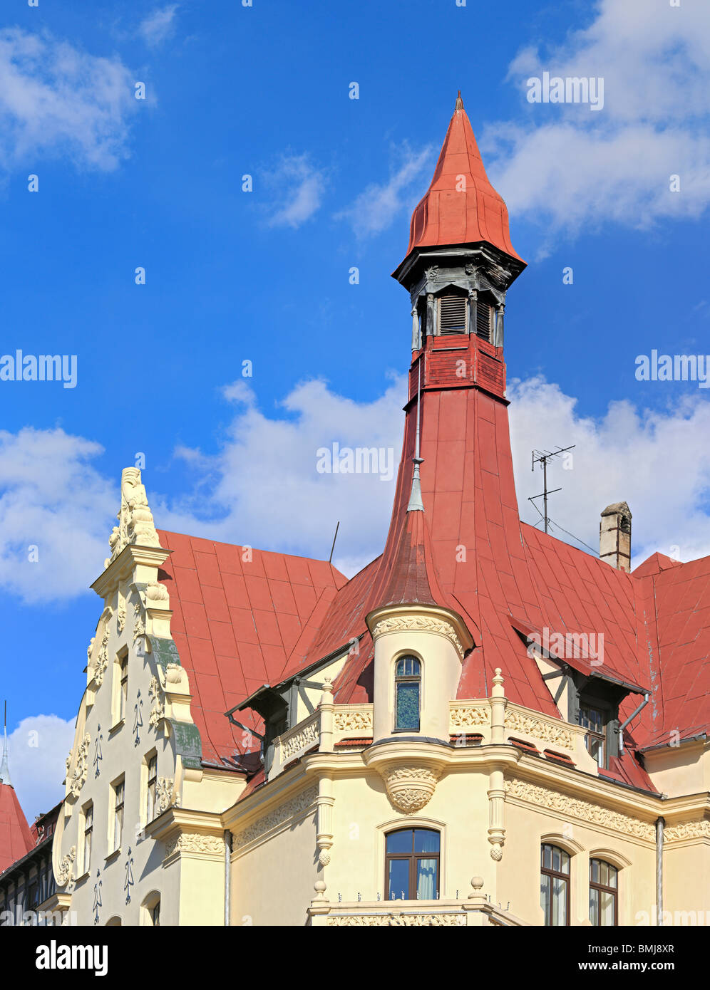 Jugendstilhaus, Riga, Lettland Stockfoto