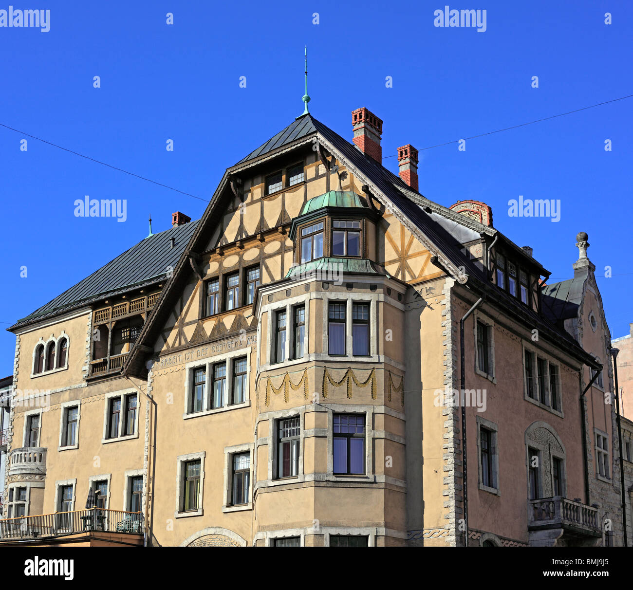 Jugendstilhaus, Riga, Lettland Stockfoto