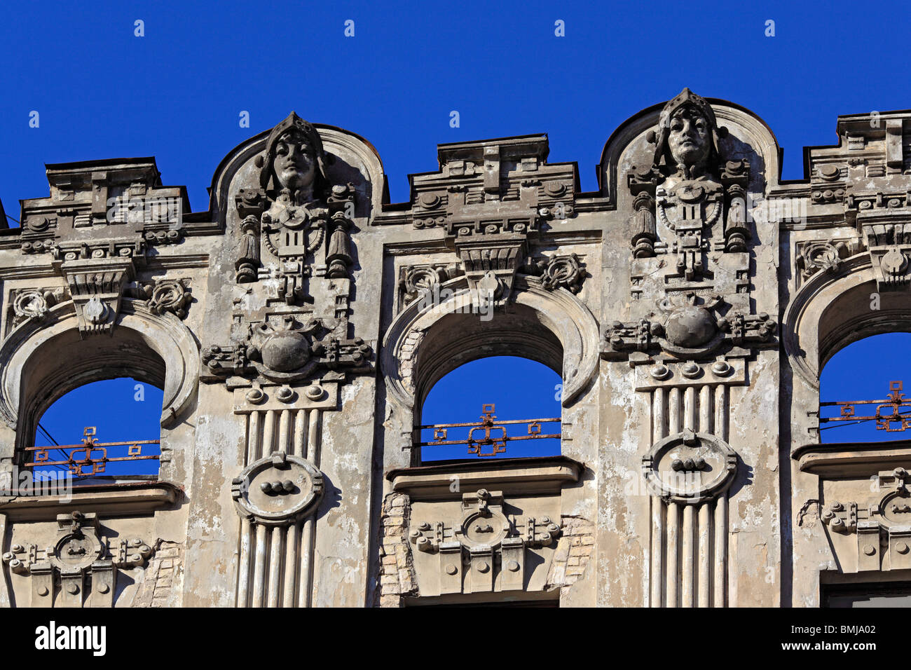 Jugendstilhaus, Albert Street, Riga, Lettland Stockfoto