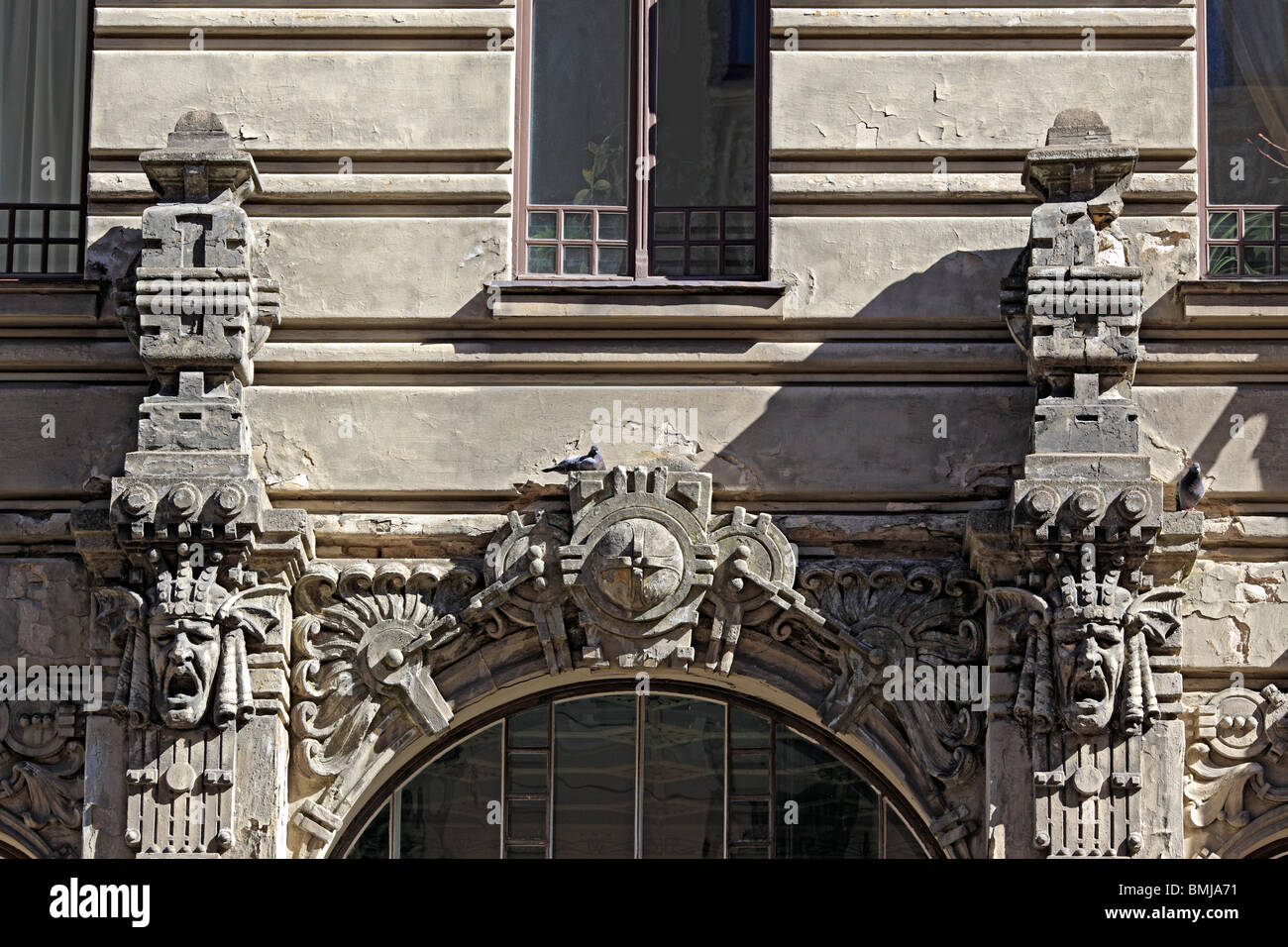 Jugendstilhaus, Riga, Lettland Stockfoto