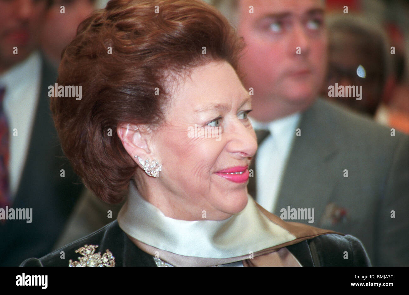 Der späten Prinzessin Margaret an der 1996 Charityfair Design Centre London N1 England Stockfoto