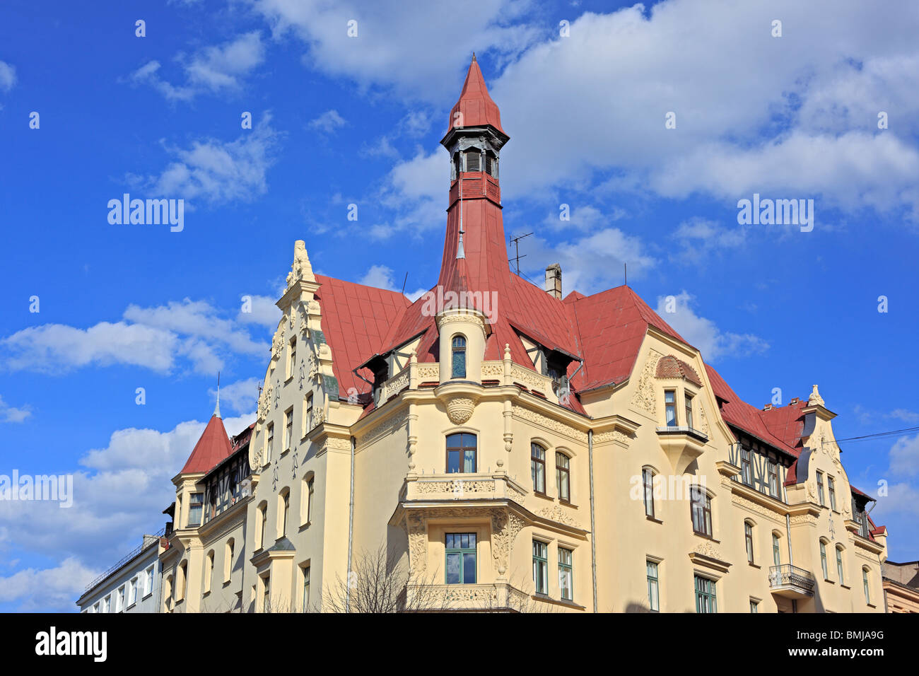 Jugendstilhaus, Riga, Lettland Stockfoto