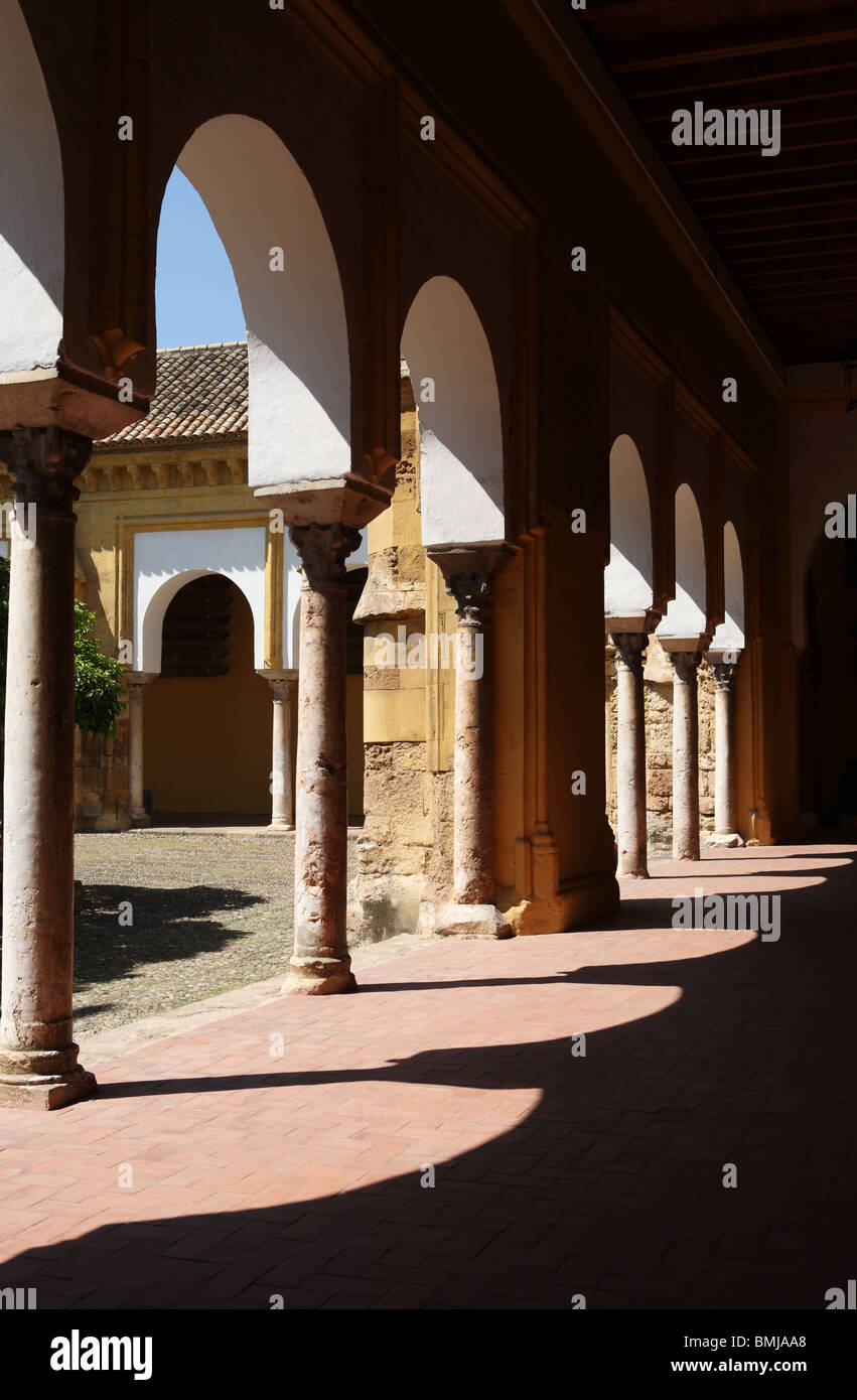 Bögen im Perimeter der Hof oder Patio de Los Naranjos der Mezquita oder Kathedrale in Cordoba, Spanien, Europa Stockfoto