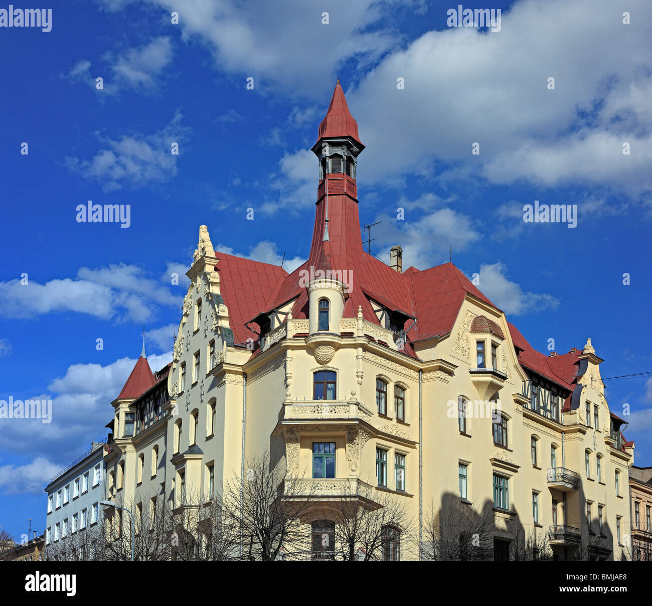 Jugendstilhaus, Riga, Lettland Stockfoto
