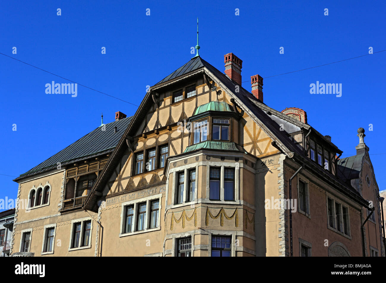 Jugendstilhaus, Riga, Lettland Stockfoto