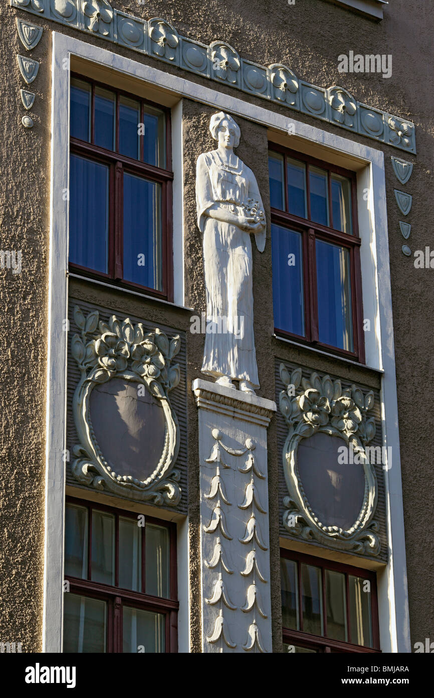 Jugendstilhaus, Riga, Lettland Stockfoto