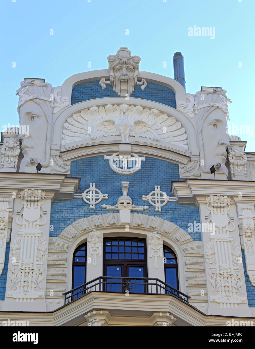 Jugendstil Haus, Elizabetes Straße, Riga, Lettland Stockfoto