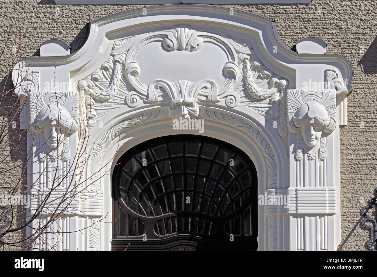 Jugendstilhaus, Riga, Lettland Stockfoto