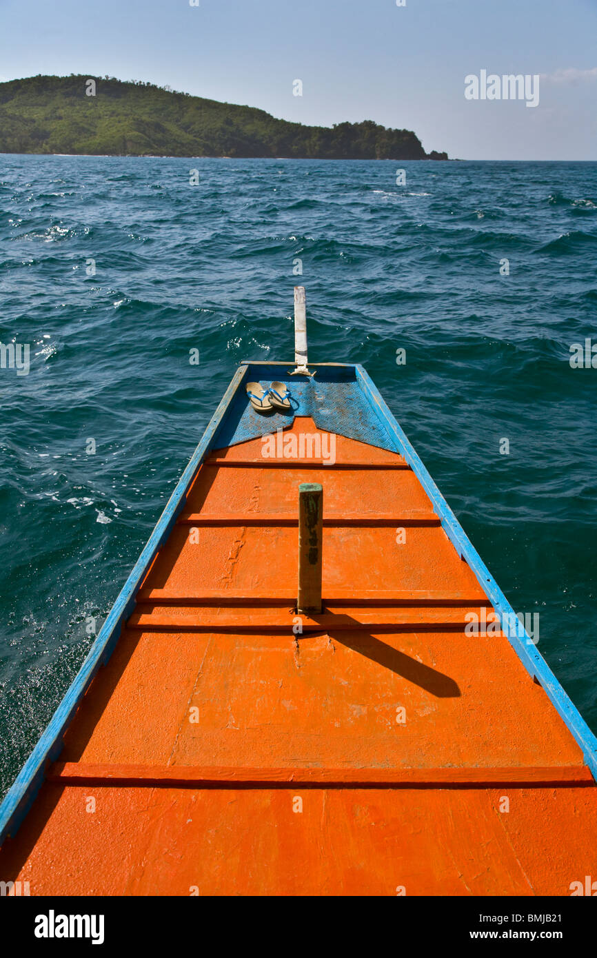 Orange-Boot und dem nördlichen Ende der Insel PALAWAN - Philippinen Stockfoto