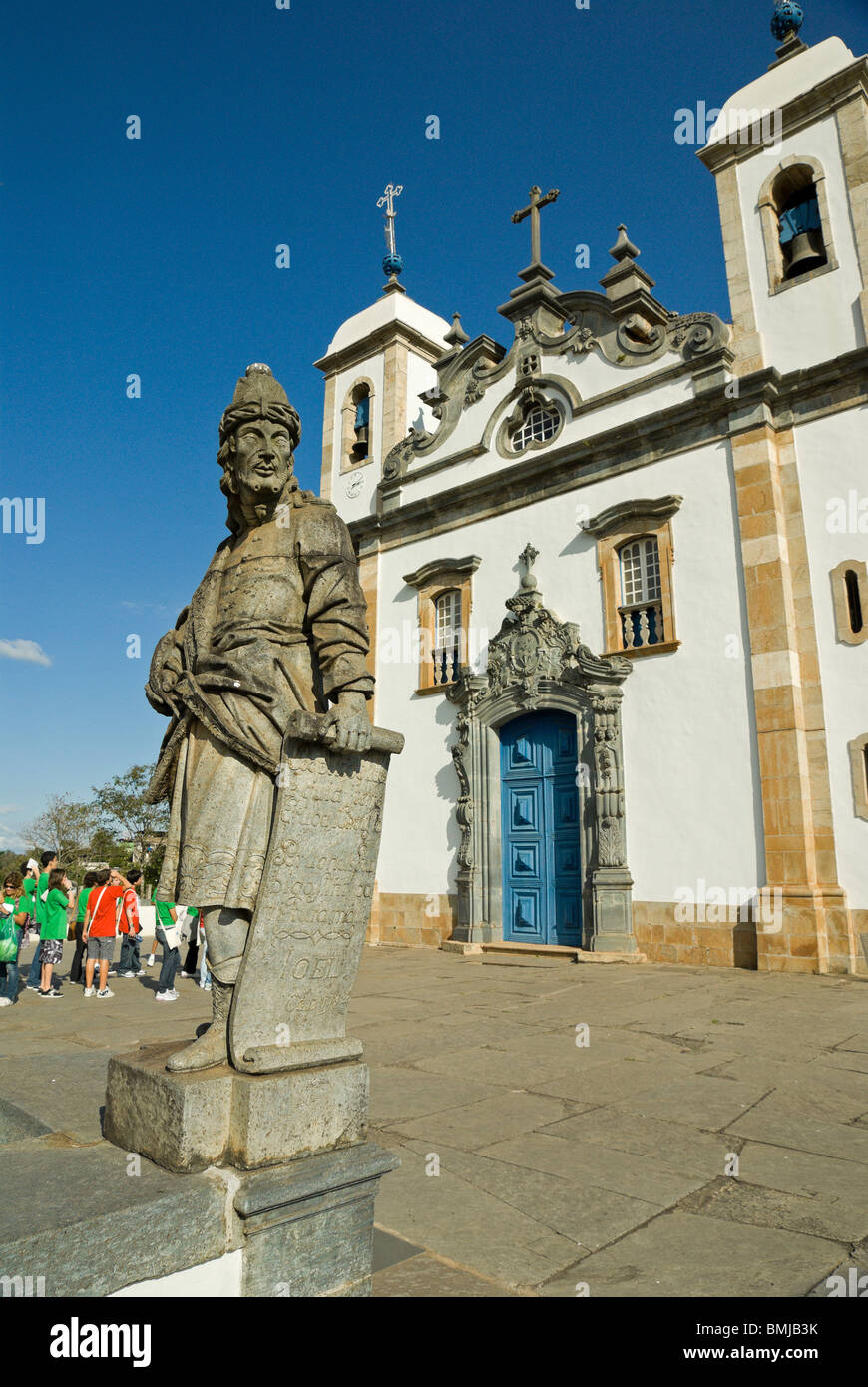 Joel Propheten, von den 12 Propheten von Aleijadinho. Congonhas, Minas Gerais, Brasilien. Stockfoto