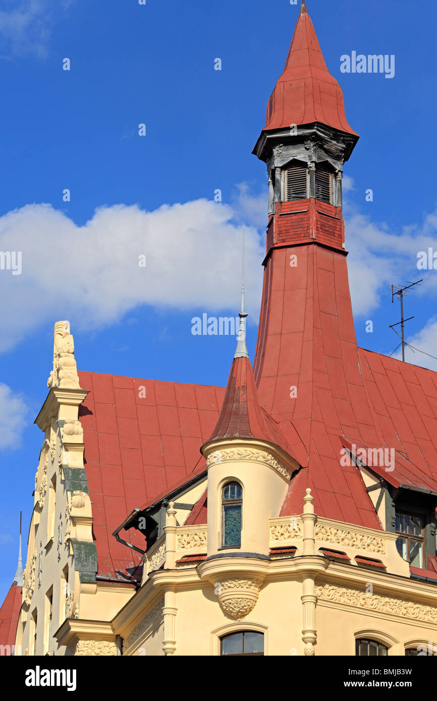 Jugendstilhaus, Riga, Lettland Stockfoto