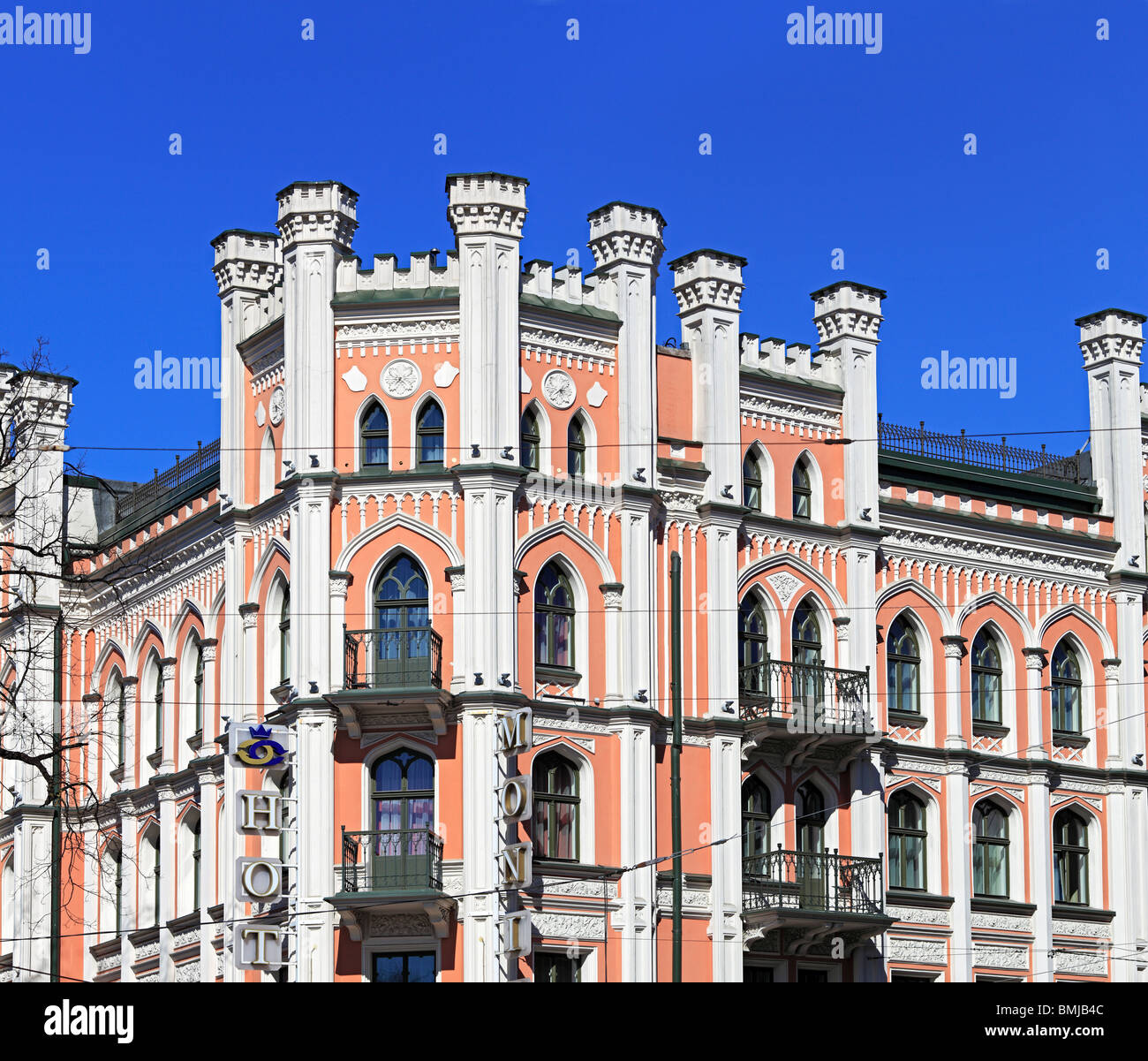 Monika Centrum Hotel, Jugendstilhaus, Riga, Lettland Stockfoto