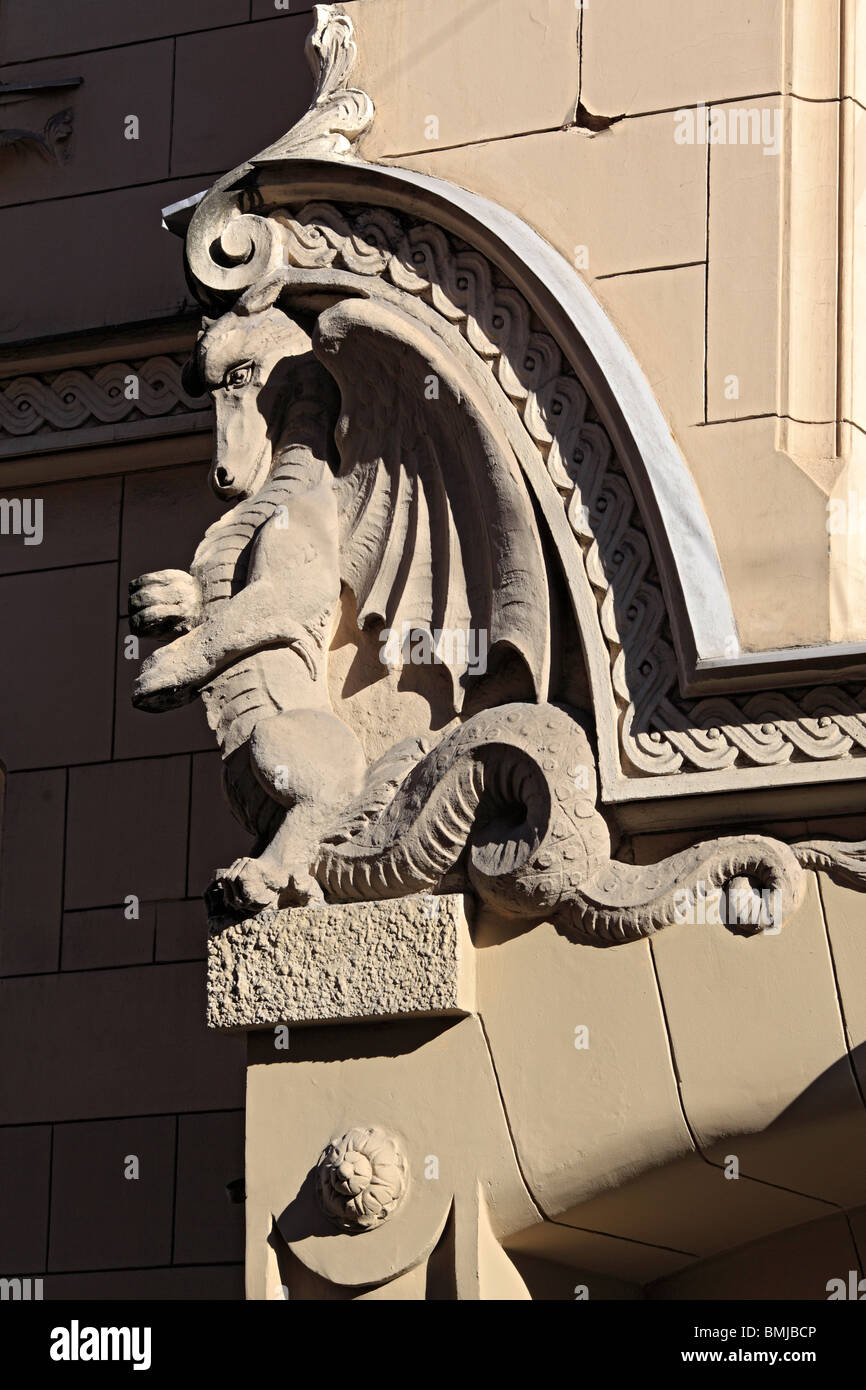 Jugendstilhaus, Riga, Lettland Stockfoto