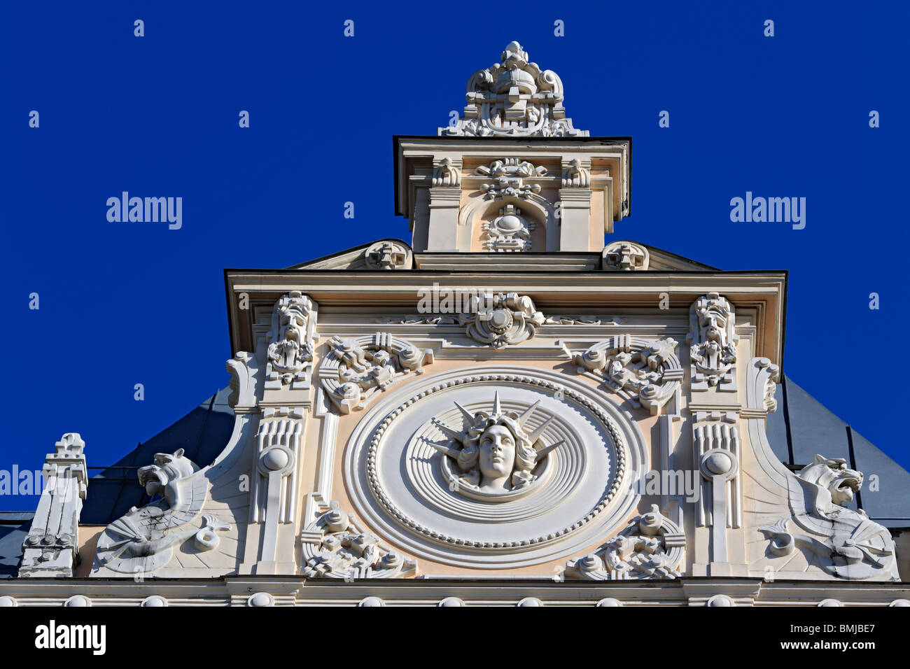 Jugendstilhaus, Riga, Lettland Stockfoto