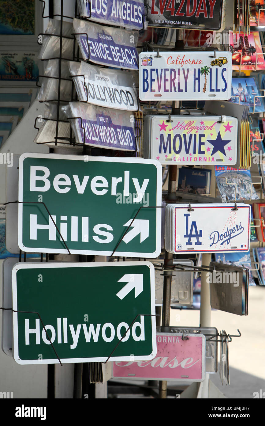 Souvenirs in einem Hollywood-Geschenk-shop Stockfoto